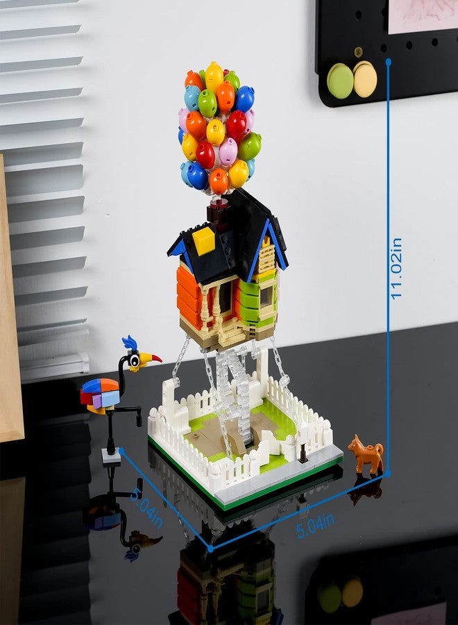 ENJBRICK مجموعة بناء منزل البالونات للأطفال من 8 إلى 14 سنة من ENJBRICK، 635 قطعة، مجموعة مكعبات بناء إبداعية، منحوتات تينسيغريتي - Image 3
